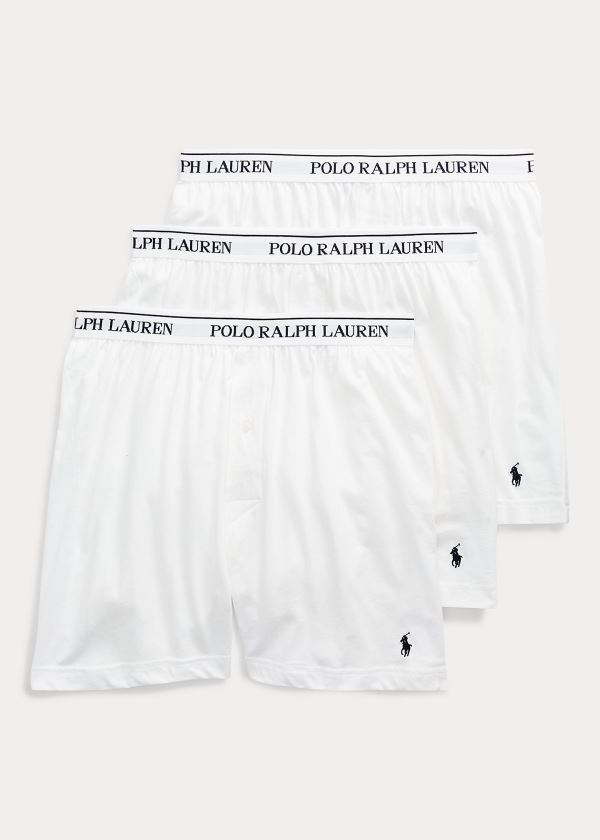 Boxer Polo Ralph Lauren Hombre Blancos - Knit 3-Pack - NQCPR6138